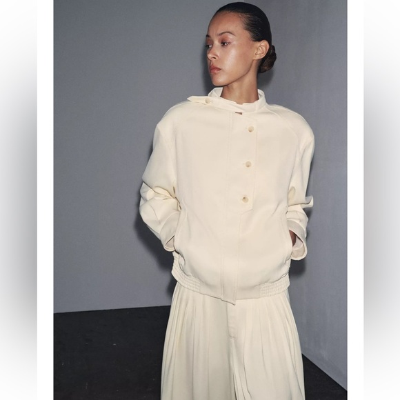 ZARA NWT ZW Collection Button Up Jacket - Picture 13 of 16